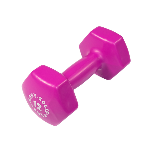 Bodysolid Magenta 12lb Vinyl Dumbbell  | Fitness Experience