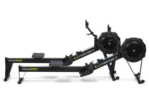 Concept 2 rowing machine on a white background