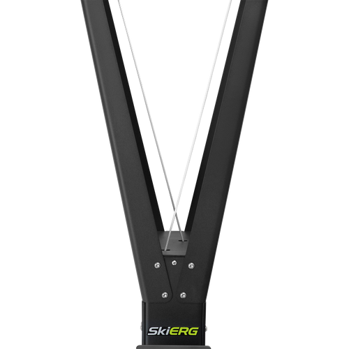 Black bicycle frame with 'SkiERG' branding on a white background
