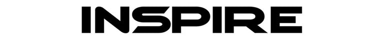Black 'INSPIRE' logo on a white background