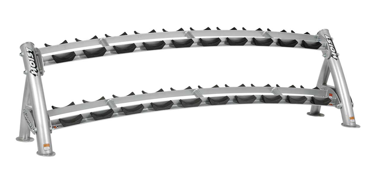 Hoist 2-Tier Horizontal Dumbbell Rack | Fitness Experience