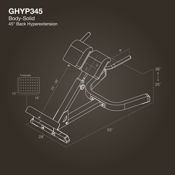BodySolid GHYP345 45° Back Hyperextension