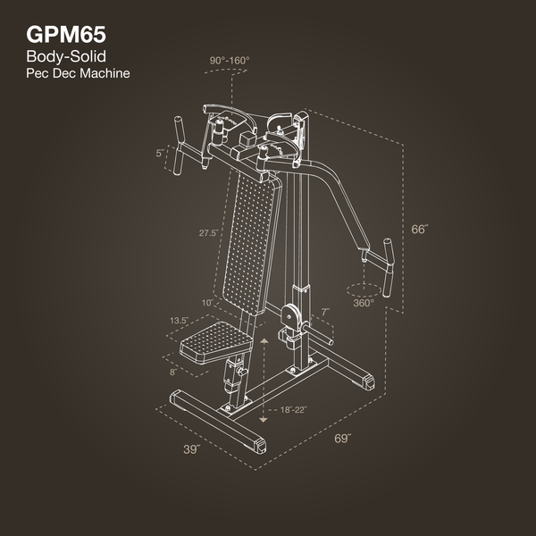 BodySolid GPM65 Plate Loaded Pec Machine