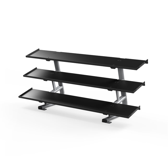 Matrix Fitness Magnum 3-Tier Flat-Tray Dumbbell Rack Long | Fitness Experience