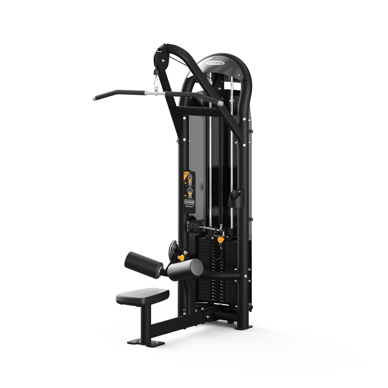 Matrix Fitness Aura Lat Pulldown front view | Fitness Experience