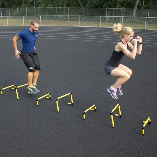 Prism Fitness Smart Hurdles 6" (set of 6) view in use | Fitness Experience