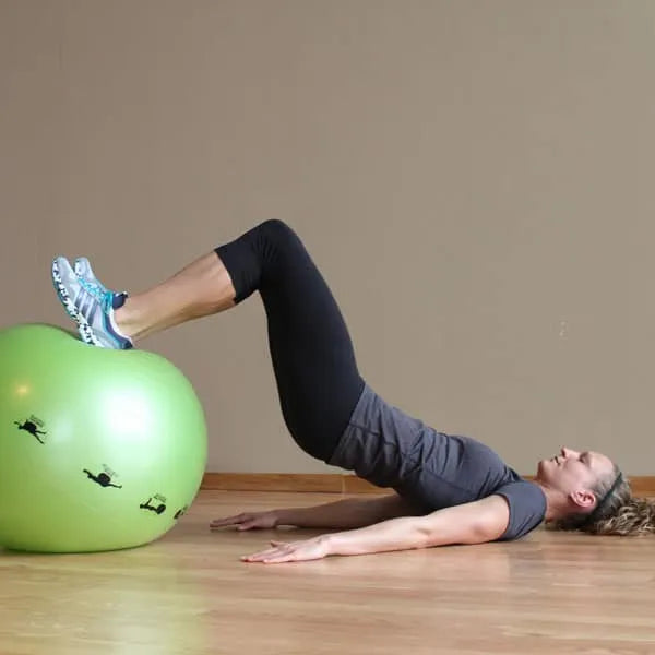 Prism Fitness Smart Stability Balls - Blue in use| Fitness Experience