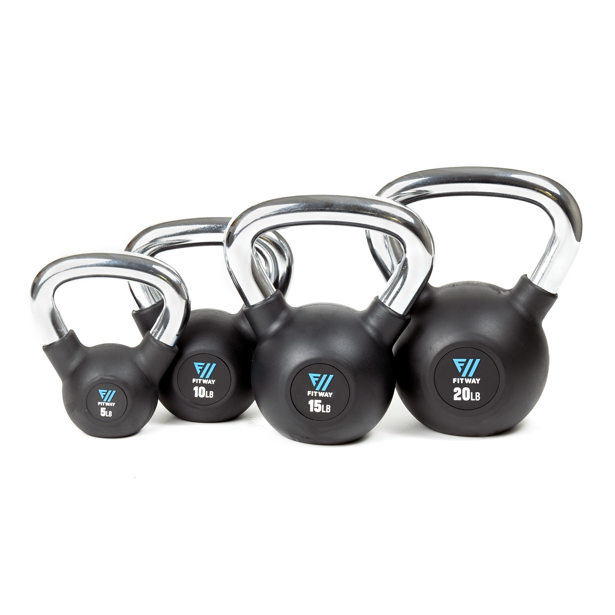 Fitway Rubber Coated Kettlebell - 40lb
