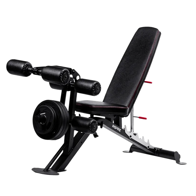 Inspire Fitness Leg Extension/Curl Attachment on bench | Fitness Experience