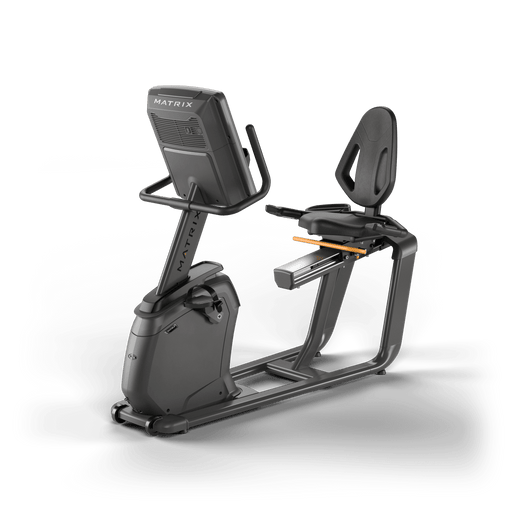 Matrix Fitness Lifestyle Recumbent Cycle with Premium LED Console front view | Fitness Experience