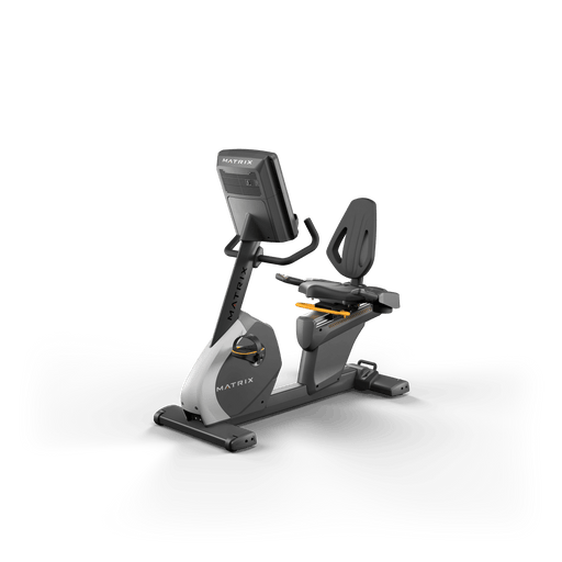 Matrix Fitness Performance Recumbent Cycle with Group Training LED Console front view | Fitness Experience