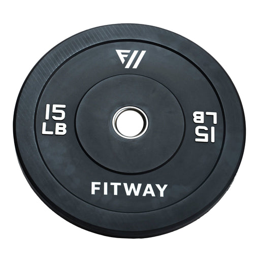 FitWay Equip. 15lb Olympic Rubber Bumper Plate | Fitness Experience