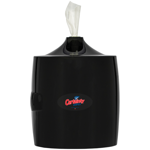 Certainty Wall Mount Wipes Dispenser - Black | Fitness Experience
