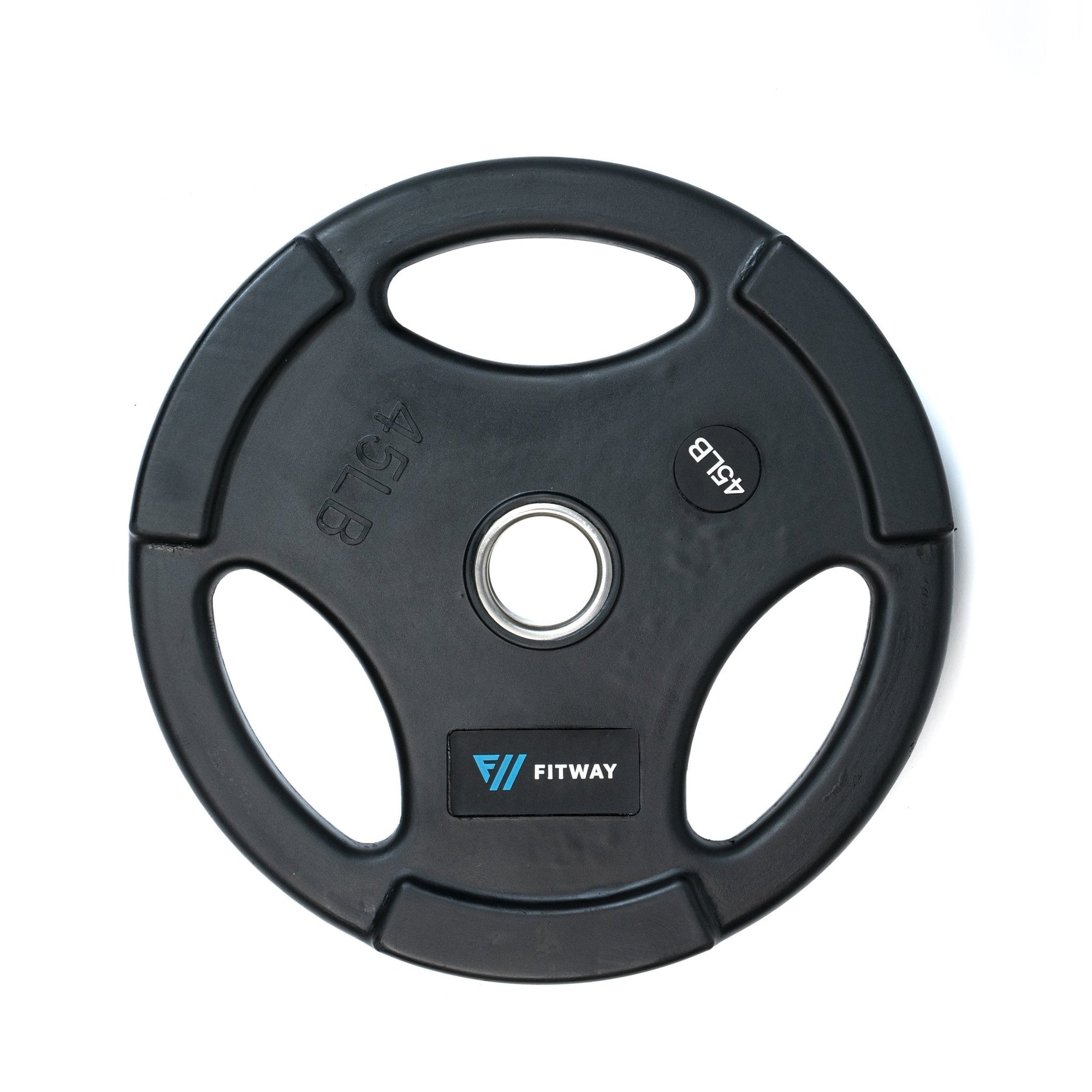 Fitway Olympic Rubber Grip Plate - 45lbs