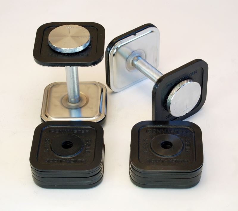 Quick-Lock Adjustable Dumbbell System - 45 lb Set