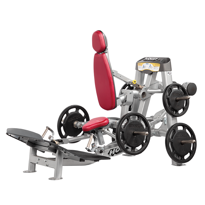 Hoist Fitness RPL-5356 Hack Squat/Dead Lift/Shrug with red upholstery | Fitness Experience