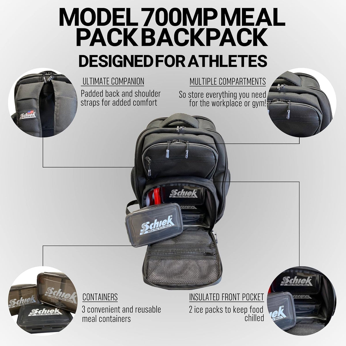 Schiek Meal Pack Gym Backpack | Fitness Experience