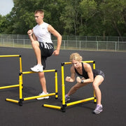 Prism Fitness Smart Hurdles 21"-36" (set of 3) view in use | Fitness Experience