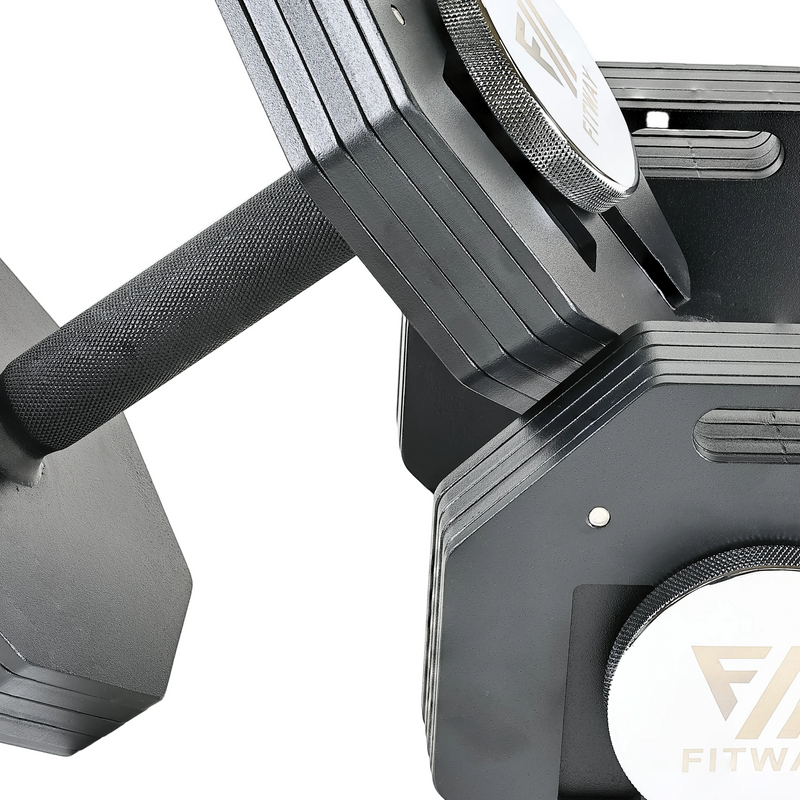 FITWAY 50lb Adjustable Dumbbell Pair
