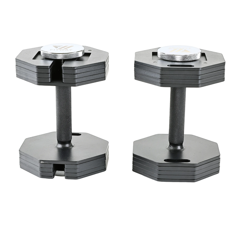 FITWAY 50lb Adjustable Dumbbell Pair