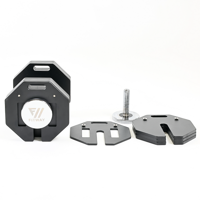 FITWAY 50lb Adjustable Dumbbell Pair