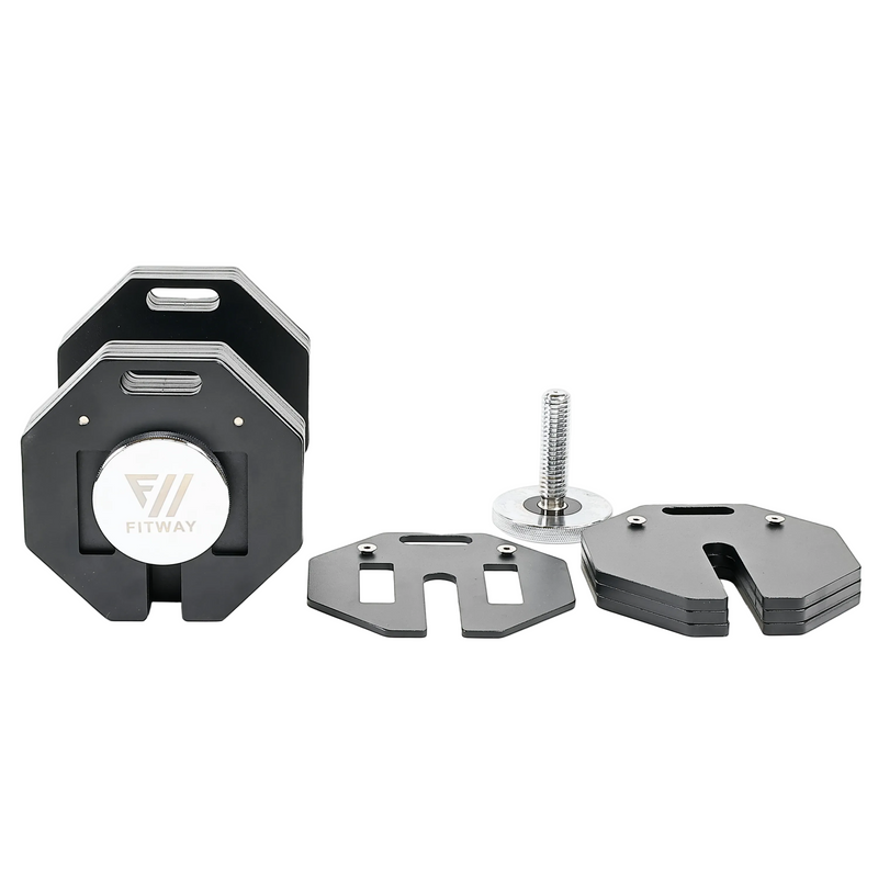 FITWAY 50lb Adjustable Dumbbell Pair