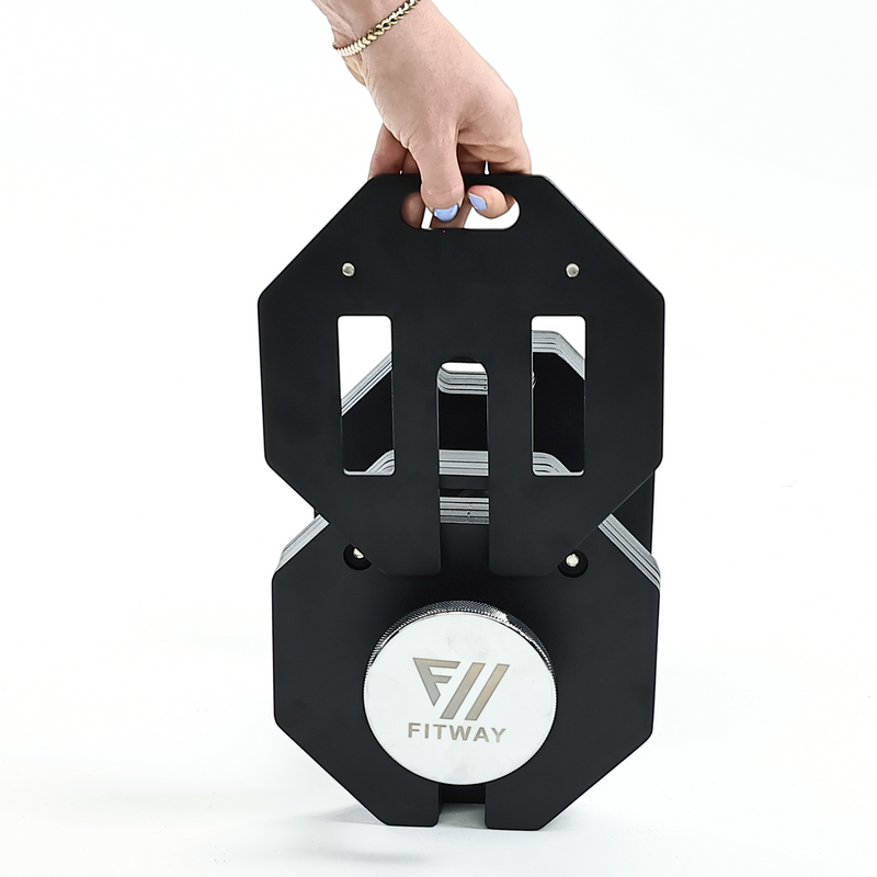 FITWAY 50lb Adjustable Dumbbell Pair