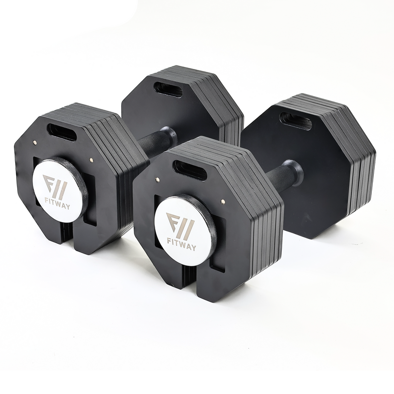 FITWAY 80lb Adjustable Dumbbell Pair