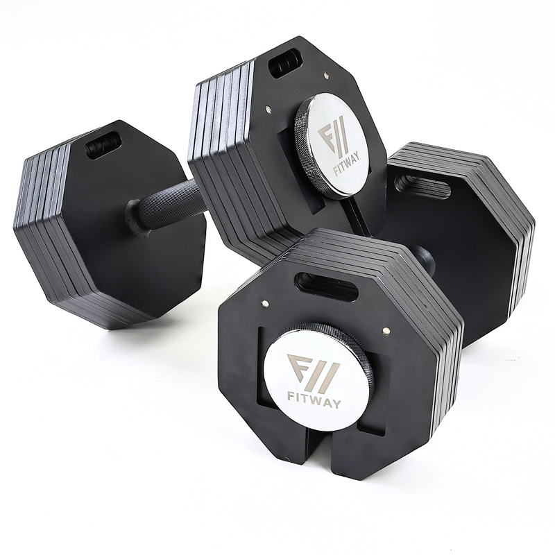 FITWAY 80lb Adjustable Dumbbell Pair