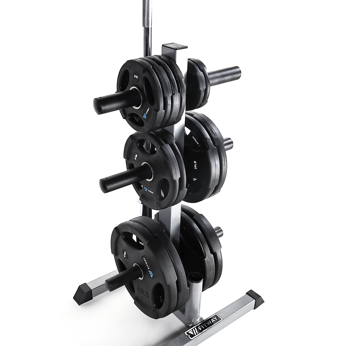 Fitway 300LB Olympic Set with Plate Tree