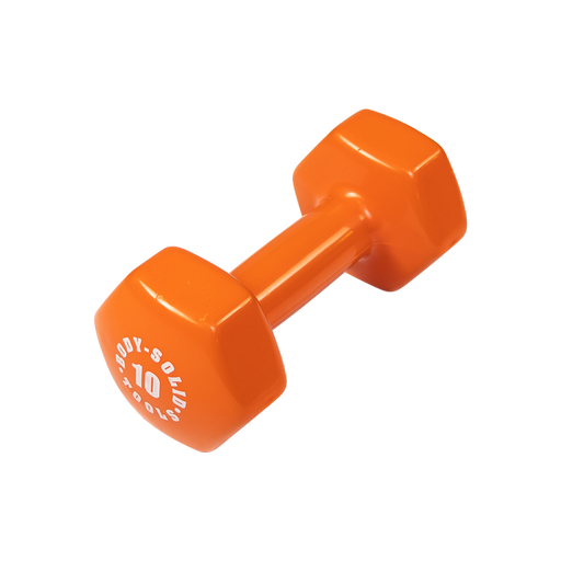 Bodysolid Orange 10lb Vinyl Dumbbell  | Fitness Experience