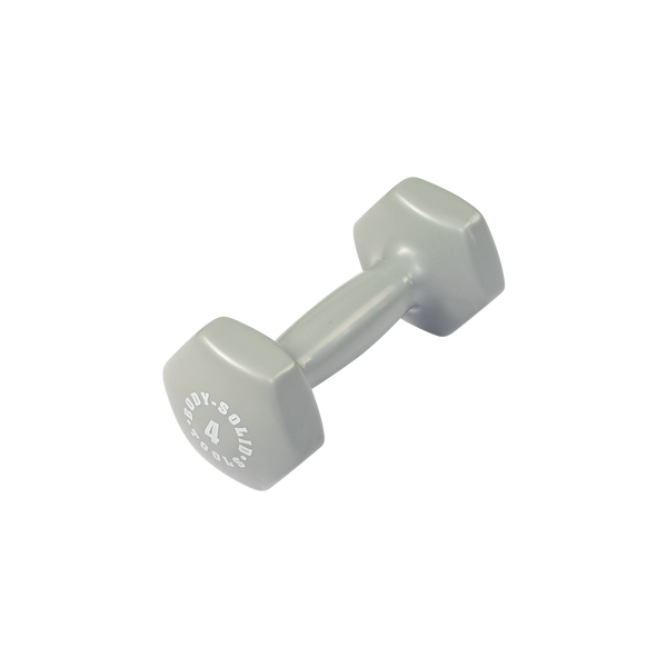 Bodysolid Light Gray 4lb Vinyl Dumbbell | Fitness Experience