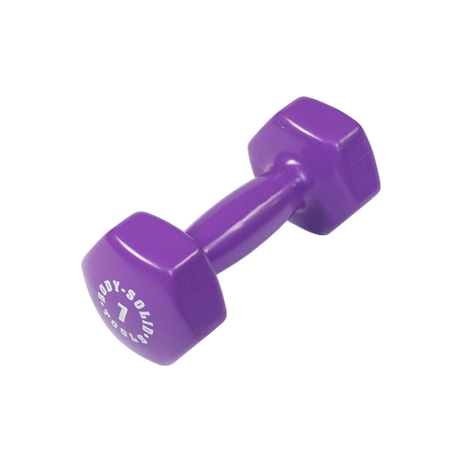 Bodysolid Dark Purple 7lb Vinyl Dumbbell | Fitness Experience