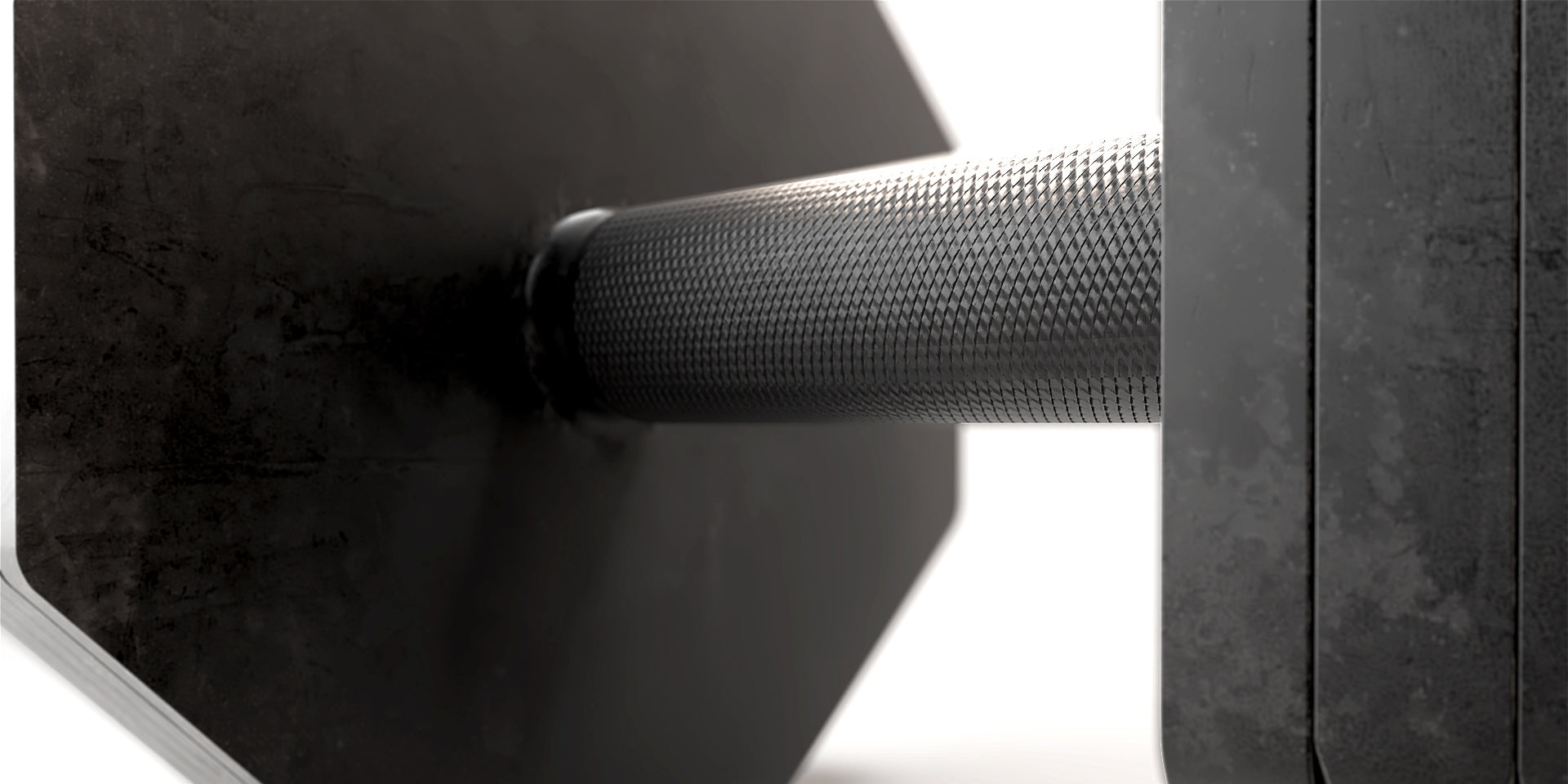  Knurled handle for true "commercial Dumbbell" feel