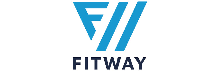 Fitway logo with blue and white design on a white background