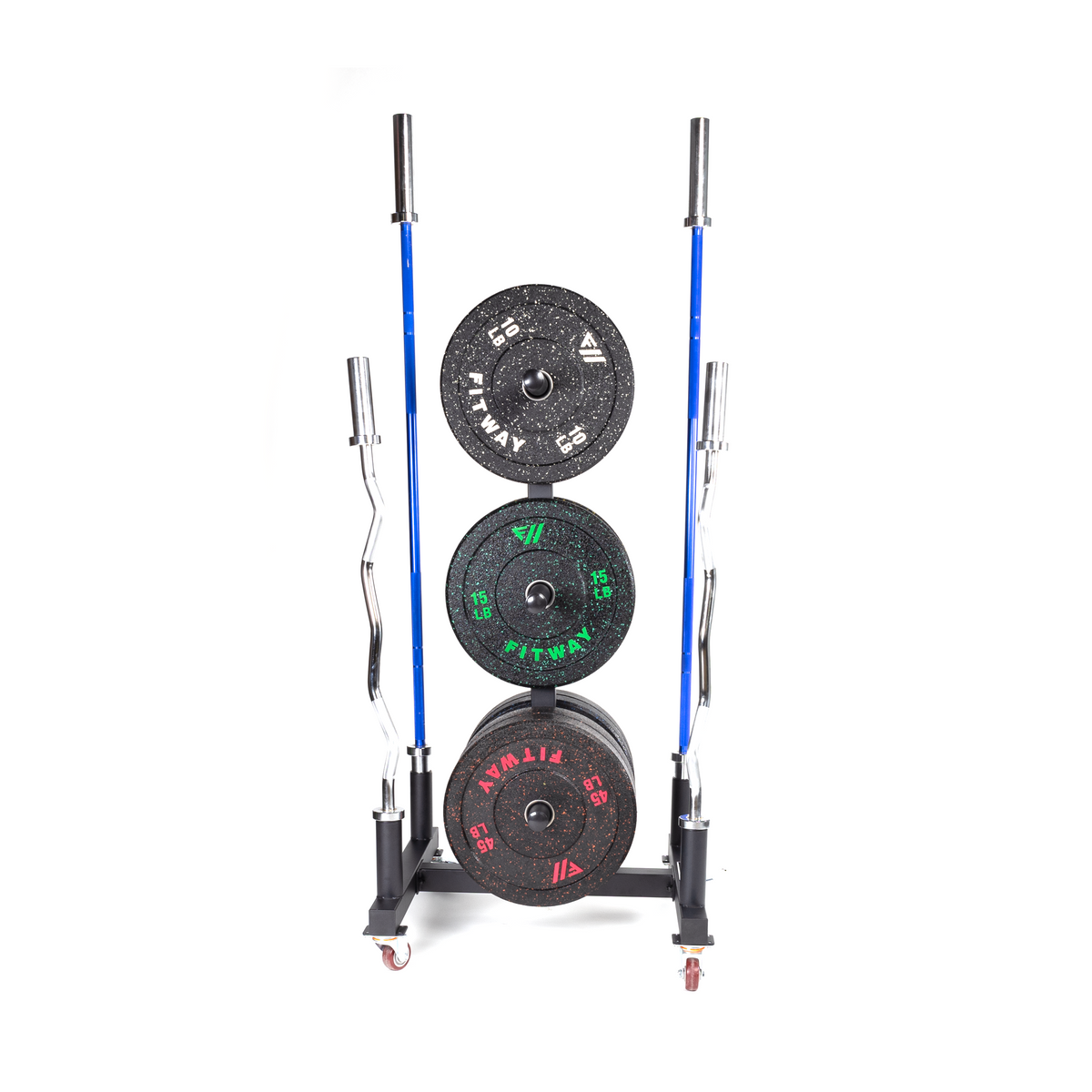 Fitway Bumper Plate Rack with Wheels