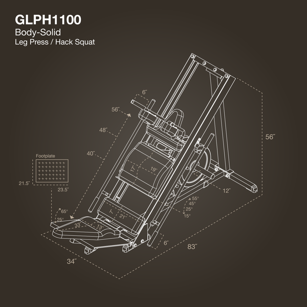 GLPH1100 Leg Press/Hack Squat Machine