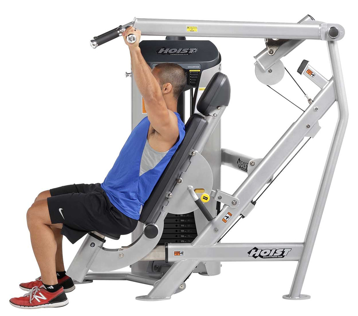 Hoist Chest/Shoulder Press side view | Fitness Experience