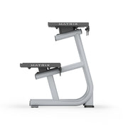 Matrix Fitness Magnum 2-Tier Flat-Tray Dumbbell Rack Short side view | Fitness Experience