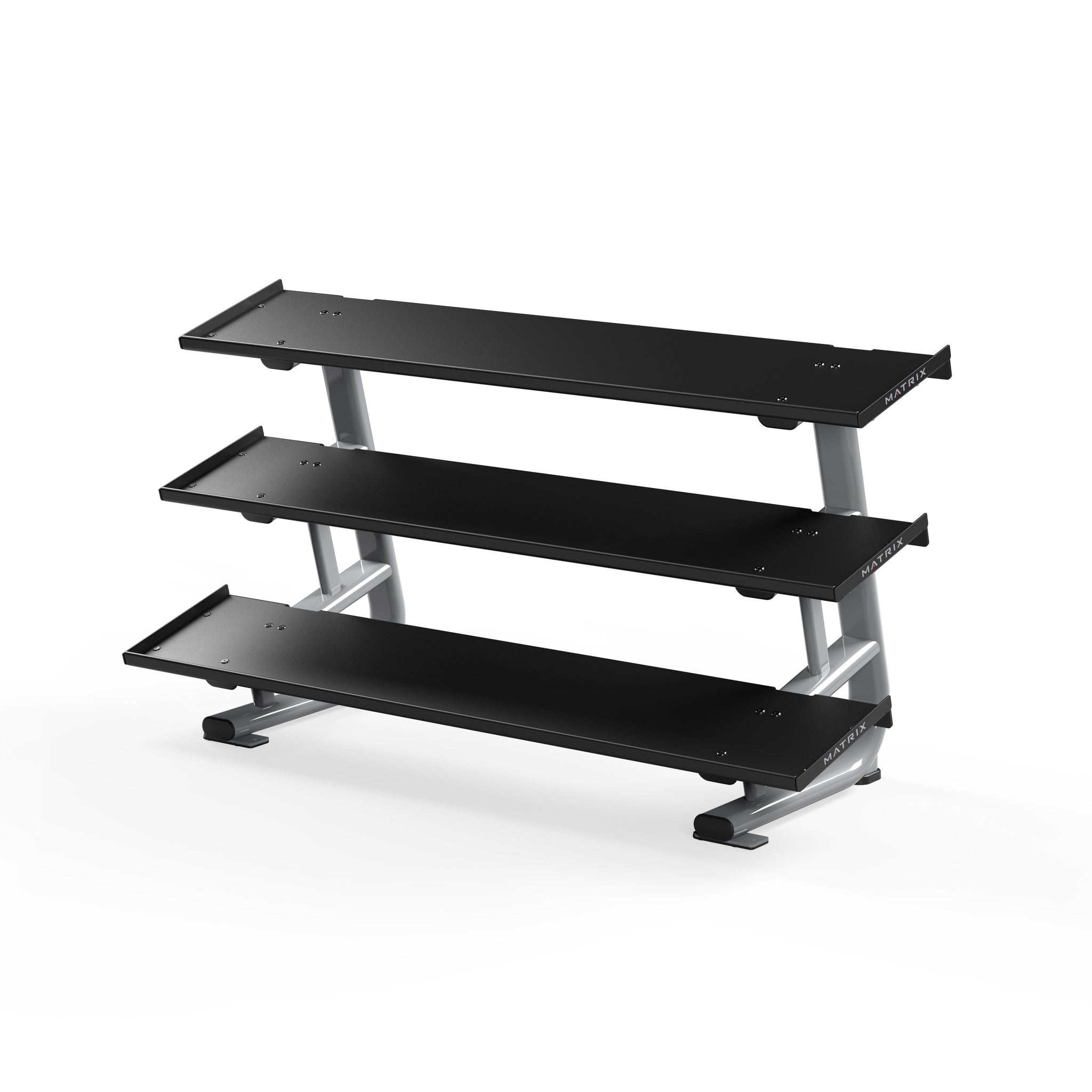 Matrix Magnum 3-Tier Flat-Tray Dumbbell Rack Short | Fitness Experience
