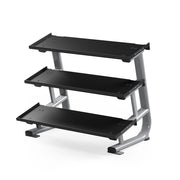 Matrix Fitness Magnum Studio Flat-Tray Dumbbell Rack full view | Fitness Experience