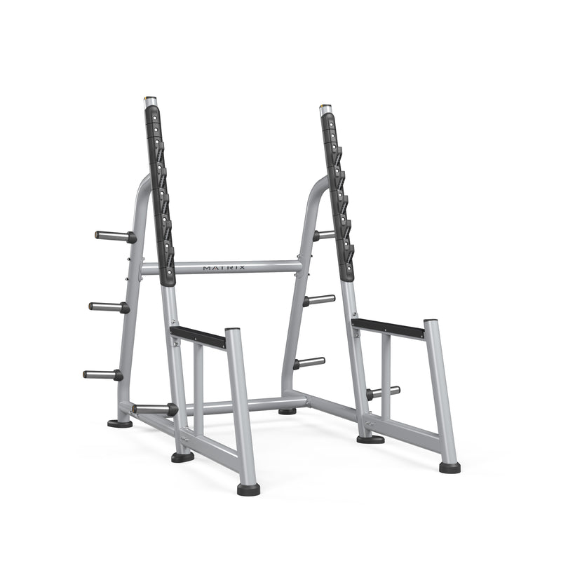 Matrix Fitness Magnum Squat Rack full view | Fitness Experience