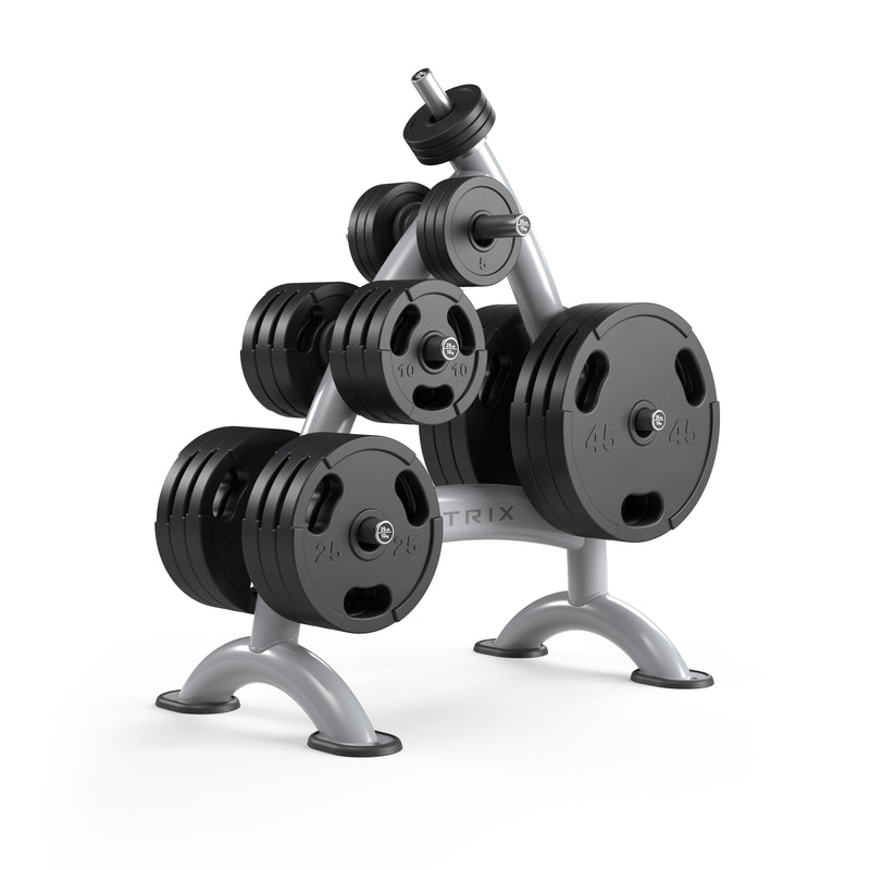 Matrix Fitness Magnum Olympic Weight Tree full view | Fitness Experience