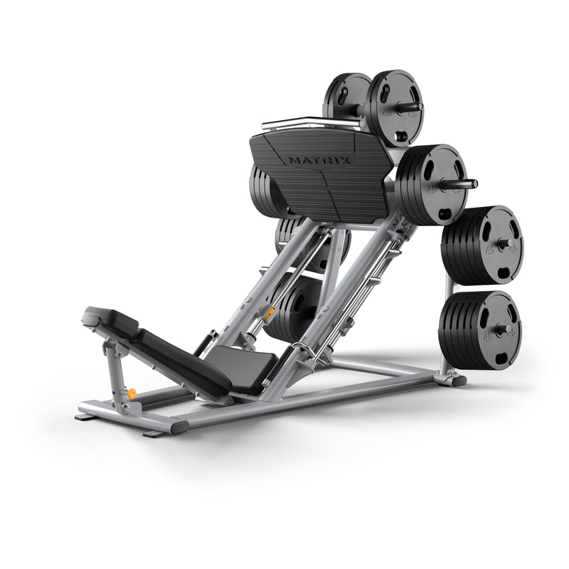 Matrix Fitness Magnum 45 degree leg press side view | Fitness Experience