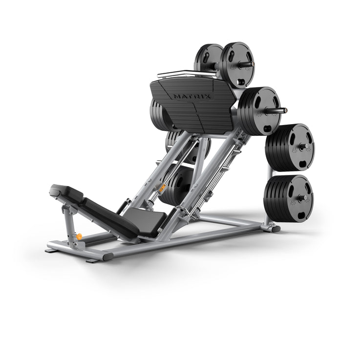 Matrix Fitness Magnum 45 degree leg press side view | Fitness Experience