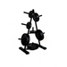 Fitway standard 1" plate tree shown with plates at an angle from Fitness Experience