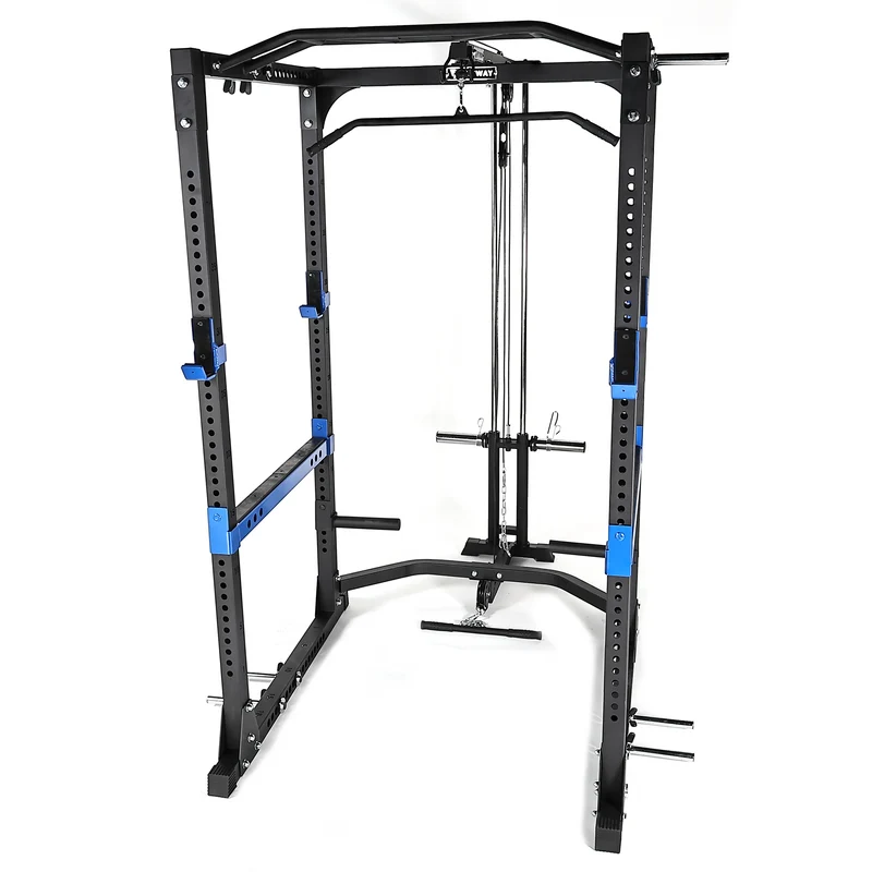 Rack with Lat Attachment, Bench & Bar
