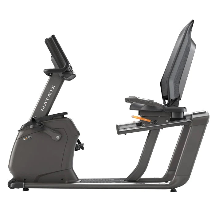 Matrix Fitness R50 Recumbent Bike side view | Fitness Experience