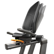Matrix Fitness R50 Recumbent Bike seat adjustment view | Fitness Experience
