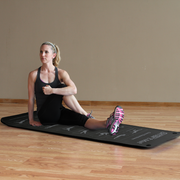 Prism Fitness Studio Line Self-Guided Exercise Mat - Black view in use | Fitness Experience 